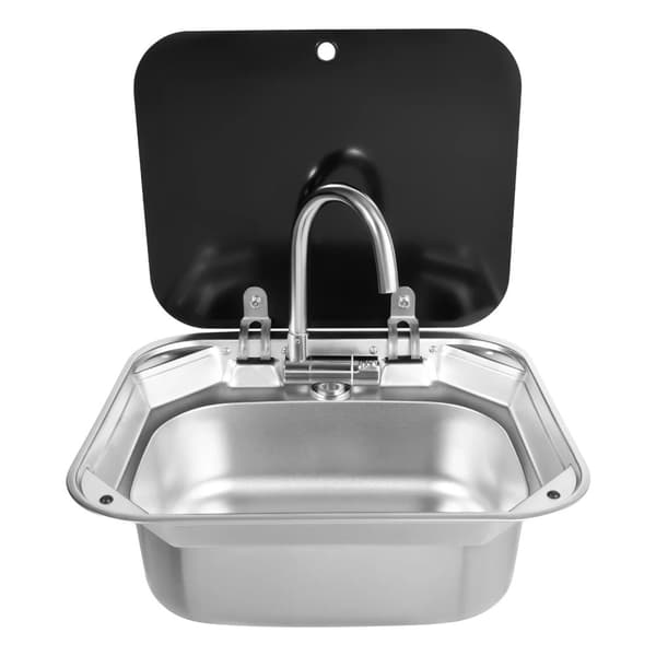 Hærdet Glas, Foldbar Vandhane, Firkantet Design,RV Vask