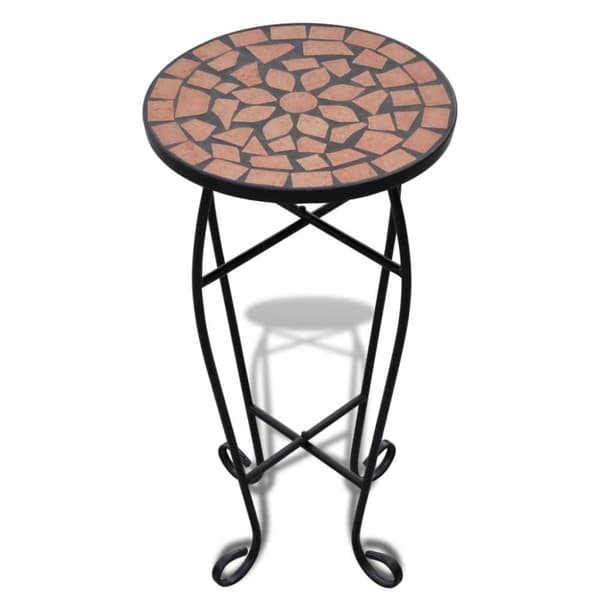 vidaXL Sivupöytä/kasviteline mosaiikki terrakotta