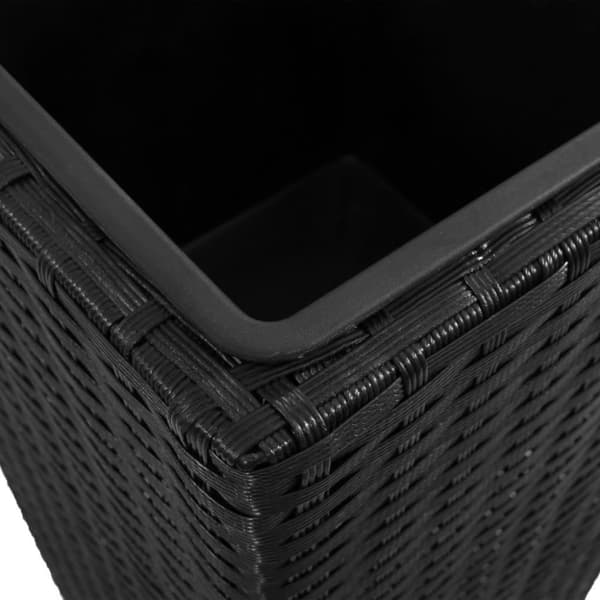 vidaXL plantekrukker 3 stk. polyrattan sort