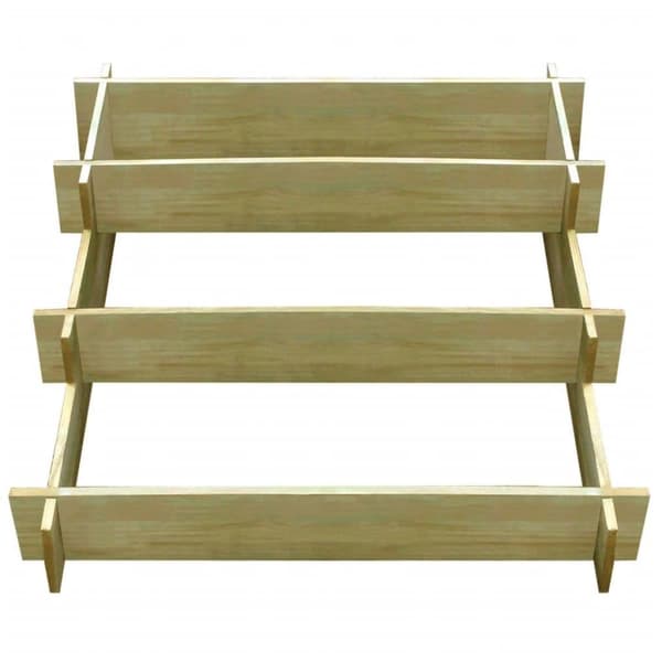 vidaXL Odlingslåda 3 nivåer 90x90x35 cm impregnerat trä