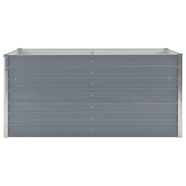 vidaXL Forhøyet hagebed 160x80x77 cm galvanisert stålgrå