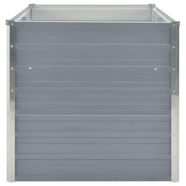 vidaXL Forhøyet hagebed 160x80x77 cm galvanisert stålgrå