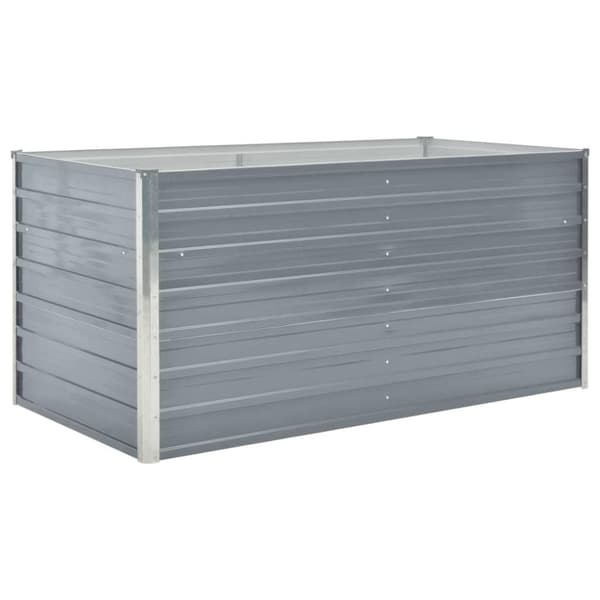vidaXL Forhøyet hagebed 160x80x77 cm galvanisert stålgrå