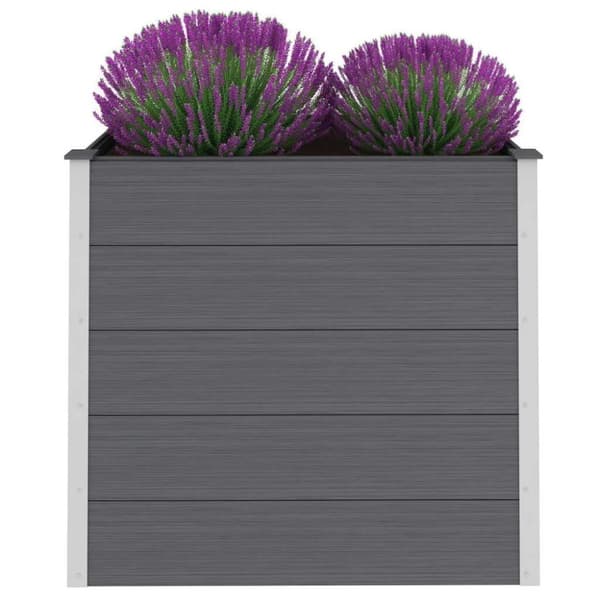 vidaXL højbed 100x50x91 cm grå WPC