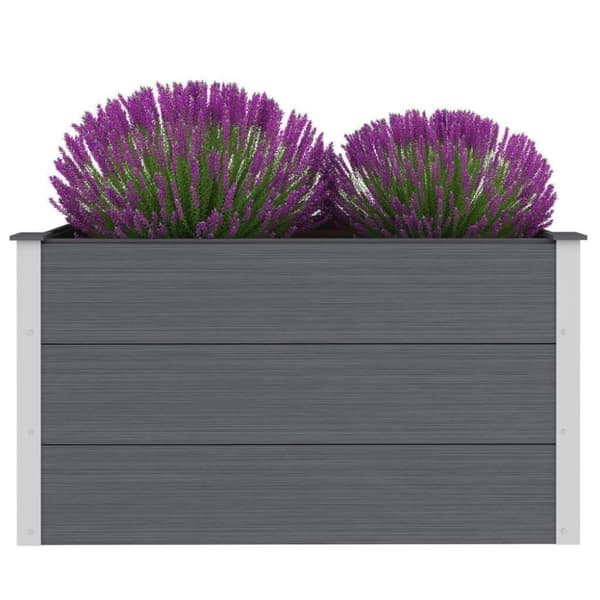 vidaXL forhøjet plantekasse 100x50x54 cm grå WPC