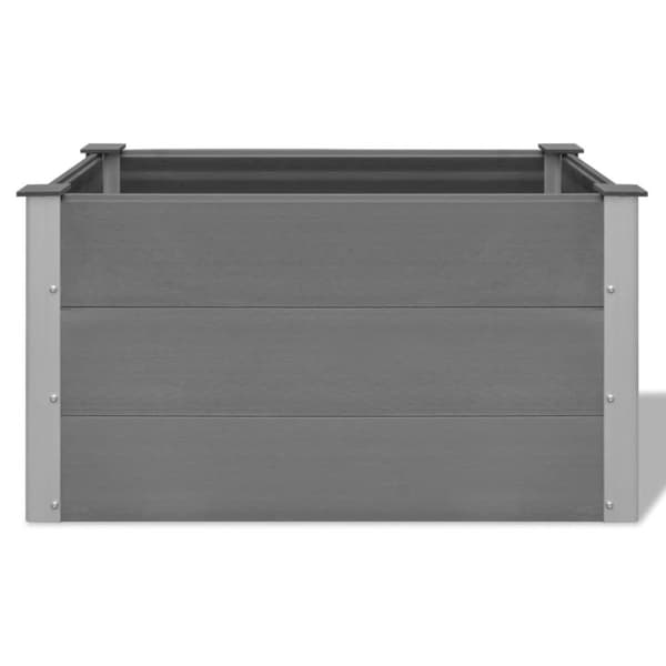 vidaXL forhøjet plantekasse 100x50x54 cm grå WPC