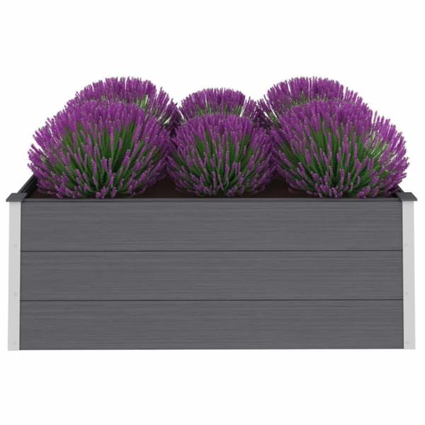 vidaXL forhøjet plantekasse 150x100x54 cm grå WPC