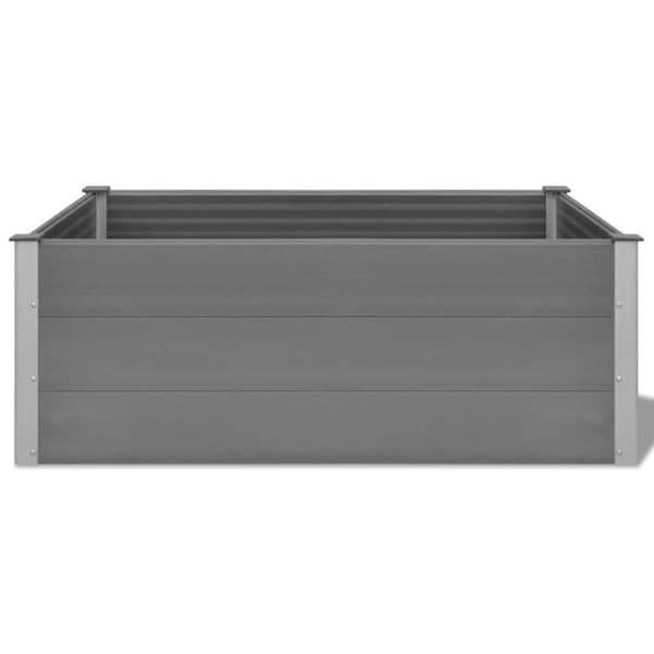 vidaXL forhøjet plantekasse 150x100x54 cm grå WPC