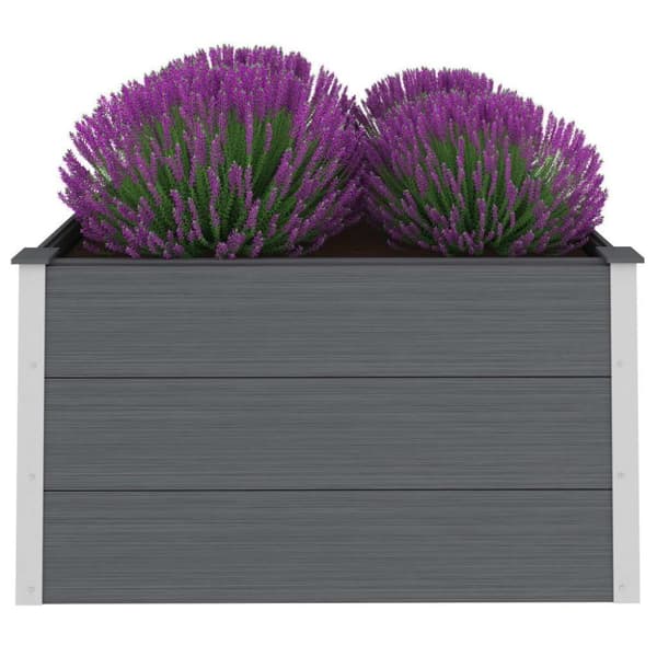 vidaXL Høybed WPC 100x100x54 cm grå