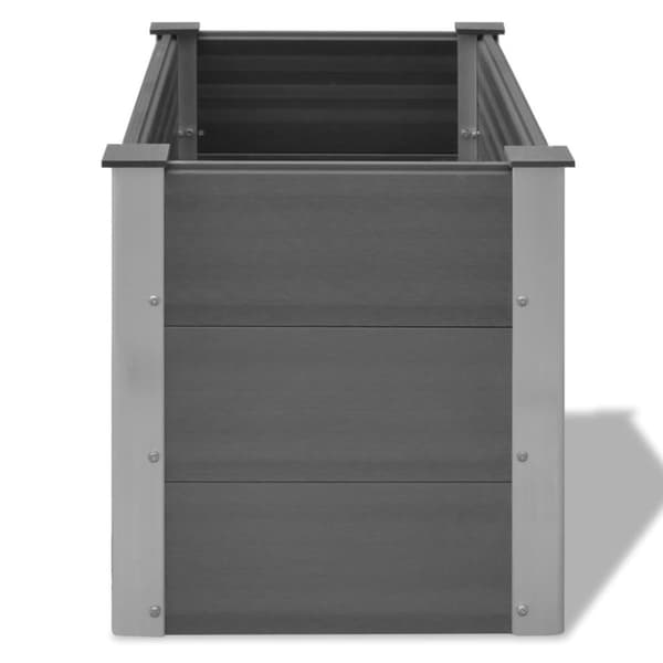 vidaXL Odlingslåda upphöjd WPC 100x50x54 cm grå