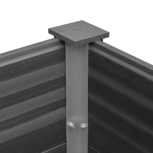 vidaXL Odlingslåda upphöjd WPC 100x50x54 cm grå