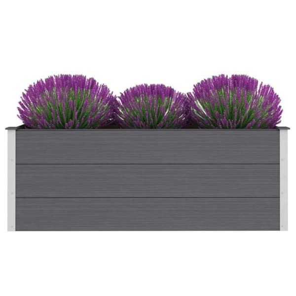 vidaXL Høybed WPC 150x50x54 cm grå