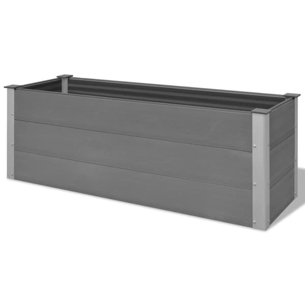 vidaXL Høybed WPC 150x50x54 cm grå