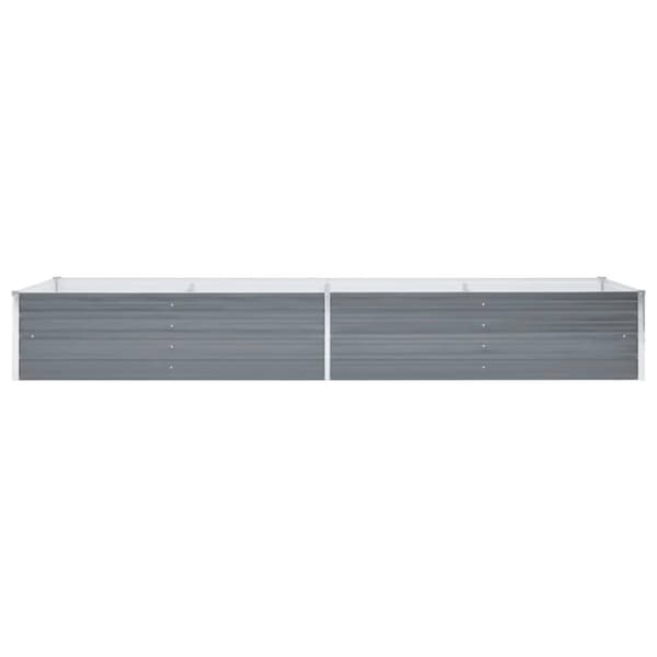 vidaXL forhøjet plantekasse 320x80x45 cm galvaniseret stål grå