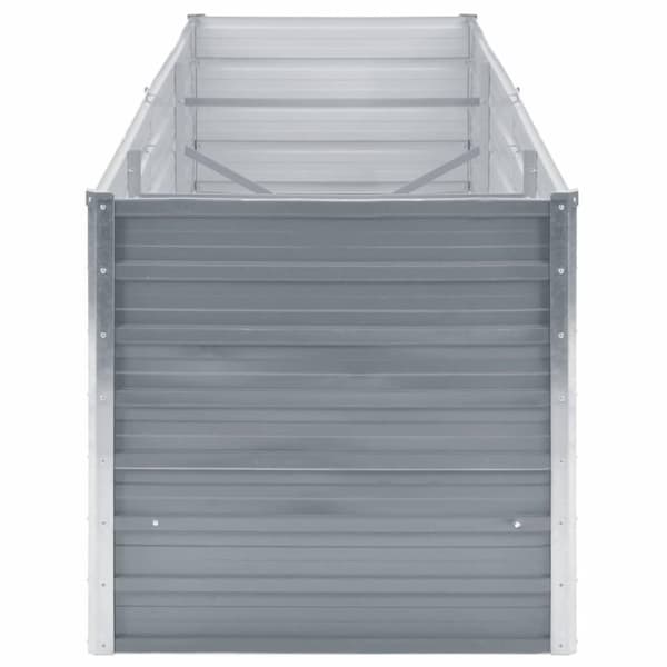 vidaXL forhøjet plantekasse 240x80x77 cm galvaniseret stål grå
