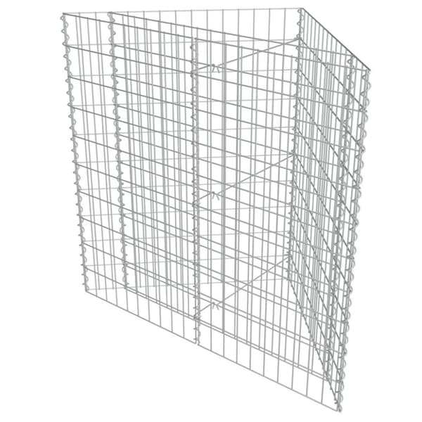 vidaXL Gabion høybed galvanisert stål 75x75x50 cm