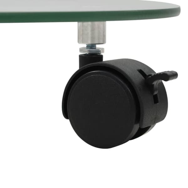 vidaXL Växtställ på hjul 2 st härdat glas 28 cm rund