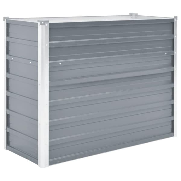vidaXL Høybed galvanisert stål 100x40x77 cm grå