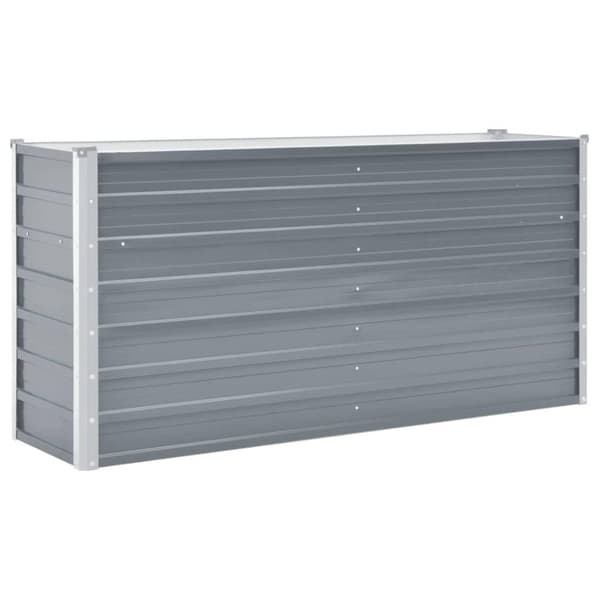 vidaXL Høybed galvanisert stål 160x40x77 cm grå