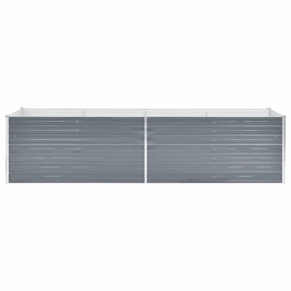 vidaXL Høybed galvanisert stål 320x80x77 cm grå