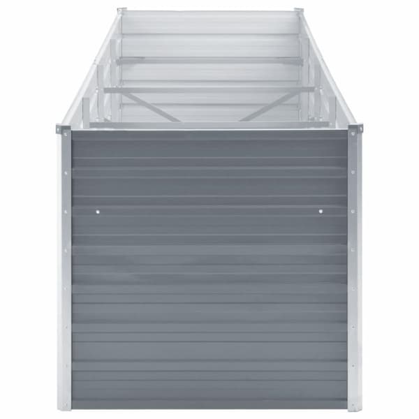 vidaXL Høybed galvanisert stål 320x80x77 cm grå