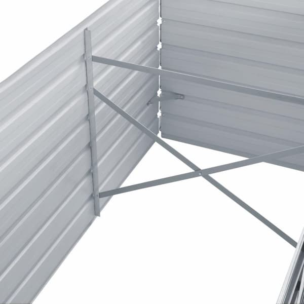 vidaXL Høybed galvanisert stål 320x80x77 cm grå