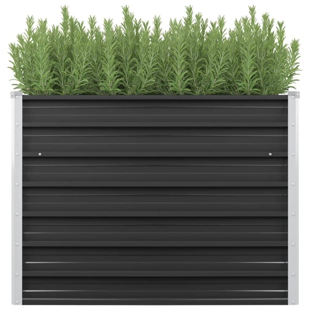 vidaXL hævet plantekasse 100x40x77 cm galvaniseret stål antracitgrå
