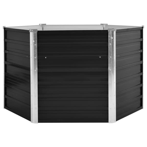 vidaXL Høybed antrasitt 129x129x77 cm galvanisert stål