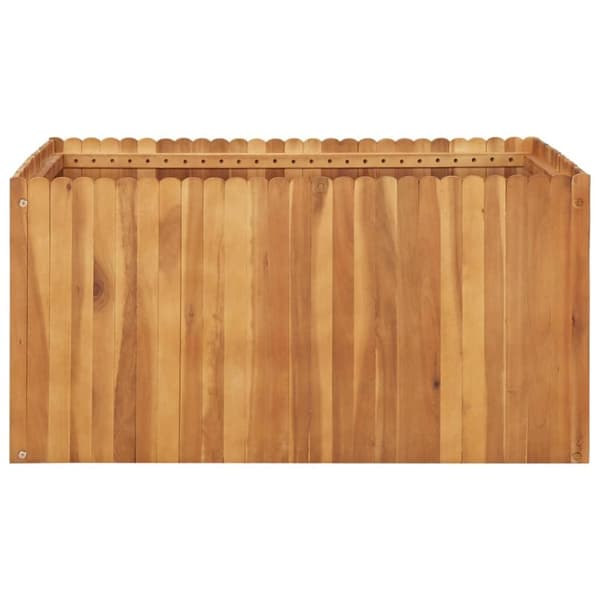 vidaXL hævet plantekasse 100x100x50 cm massivt akacietræ