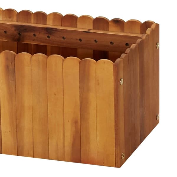 vidaXL Odlingslåda upphöjd 200x30x25 cm massivt akaciaträ
