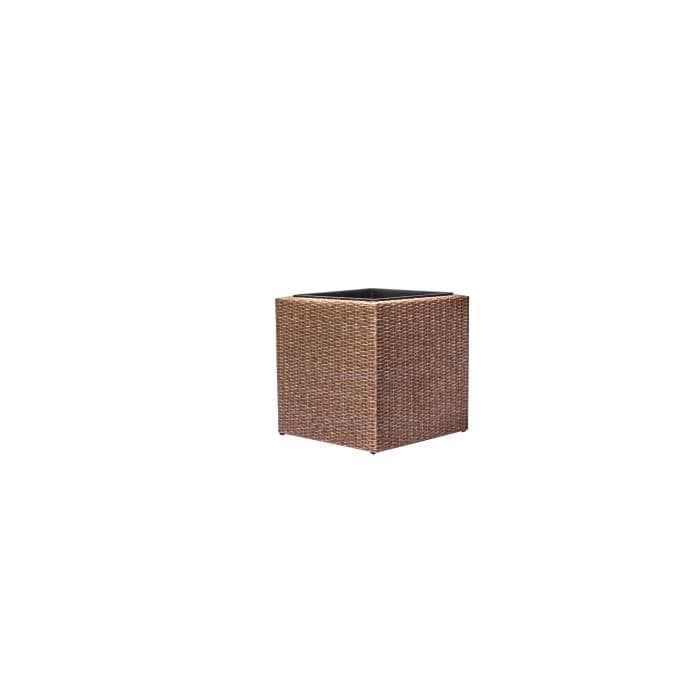 Firkantet harpiksflet - 50 x 50 x 50 cm - Beige