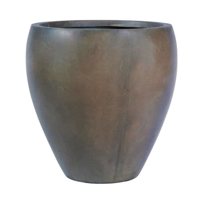 Smidig böjd rund kruka - 28,5 x 28,5 x 30 cm - Isbrun