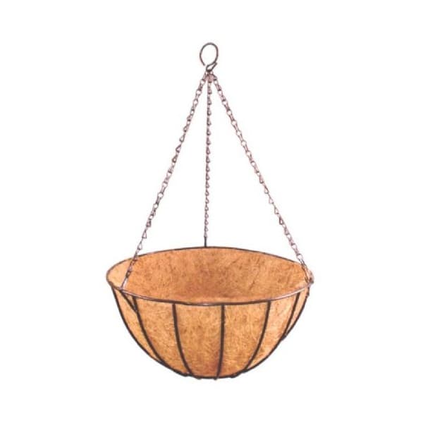 Ambassador Flat Bar Hanging Basket Black 14in