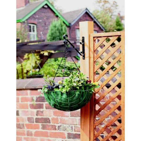 Ambassador Steel Hanging Basket Bracket Black 40cm