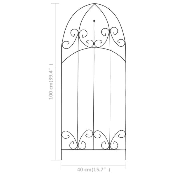 vidaXL plantestativer 3 stk. 40x100 cm jern sort