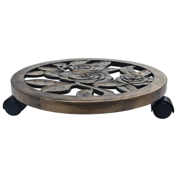 vidaXL Blomvagnar 6 st brons 38 cm plast