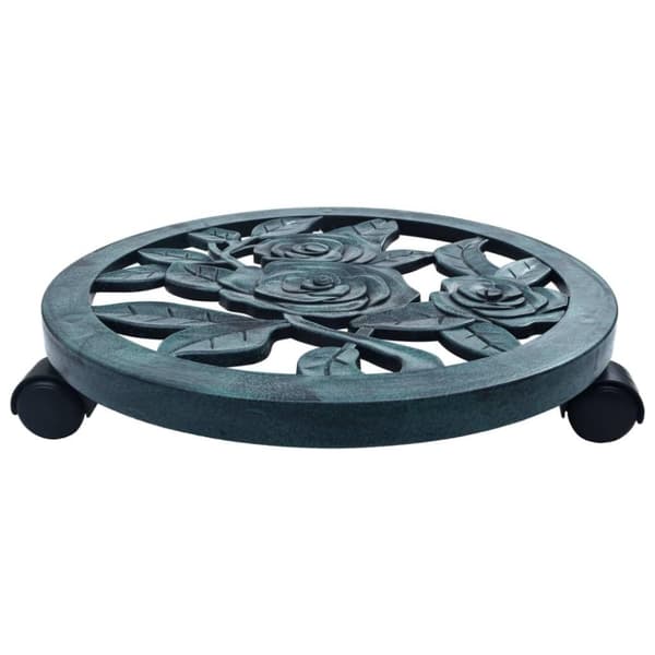 vidaXL Blomvagnar 6 st grön 38 cm plast