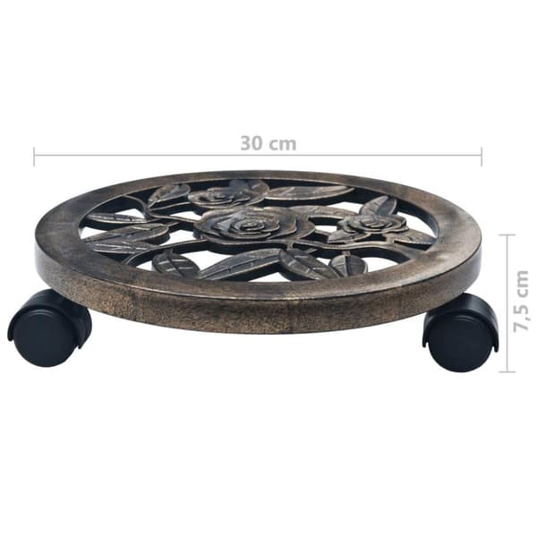 vidaXL Kasvirullakot 6 kpl pronssi 30 cm muovi