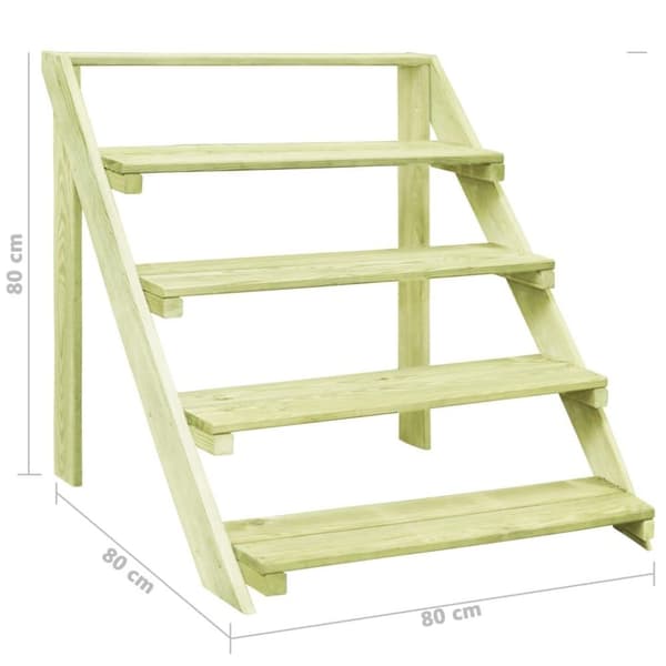 vidaXL Växtställ 80x80x80 cm impregnerad furu