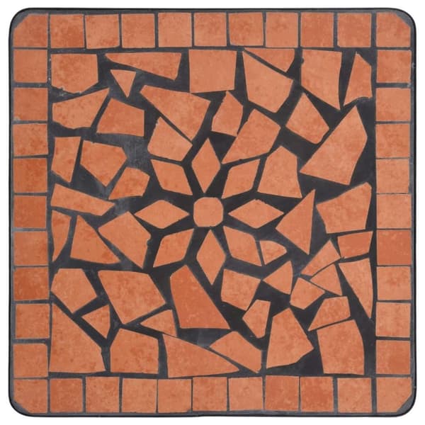 vidaXL mosaikbord keramik terracottafarvet