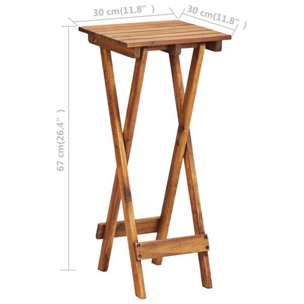 vidaXL plantebord 30 x 30 x 67 cm massivt akacietræ