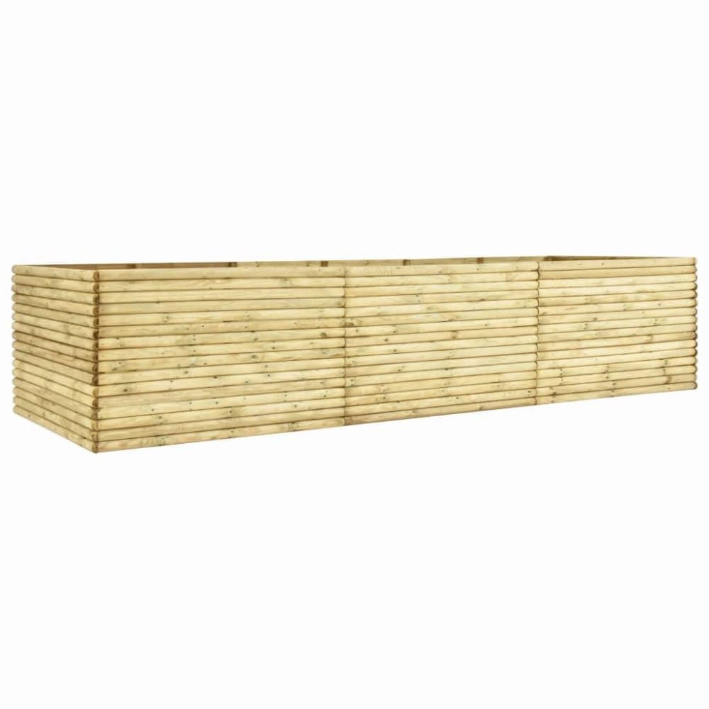 vidaXL Korotettu kukkalaatikko 450x150x96 cm kyllästetty mänty