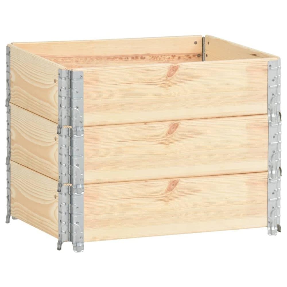 vidaXL Upphöjd odlingsbädd 3 st 60x80 cm massiv furu