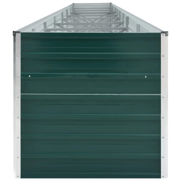 vidaXL hævet plantekasse 600x80x45 cm galvaniseret stål grøn