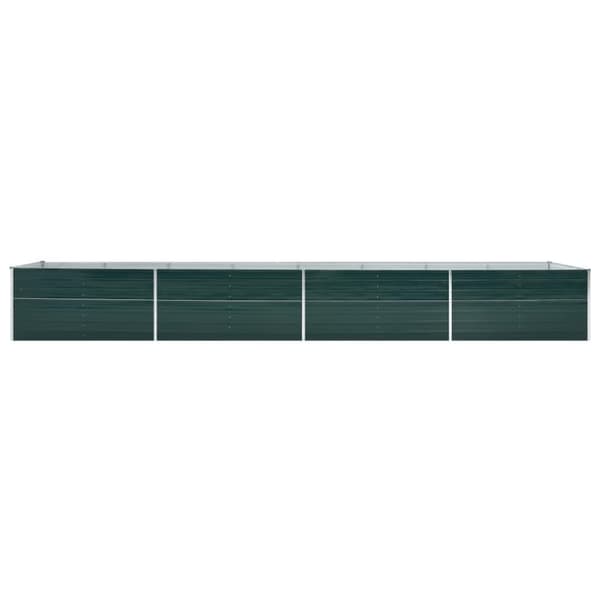 vidaXL hævet plantekasse 600x80x45 cm galvaniseret stål grøn