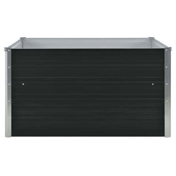 vidaXL forhøjet blomsterbed 100 x 100 x 45 cm galvaniseret stål grå