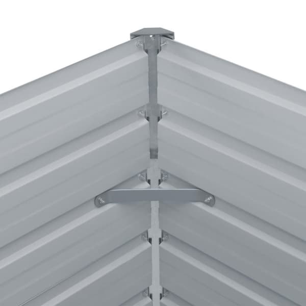 vidaXL forhøjet blomsterbed 100 x 100 x 45 cm galvaniseret stål grå
