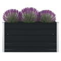 Miniatyrbillede 1 af 6: vidaXL forhøjet blomsterbed 100 x 100 x 45 cm galvaniseret stål grå