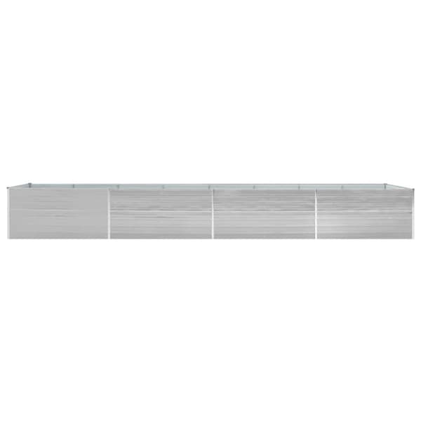 vidaXL Høybed galvanisert stål 600x80x45 cm grå