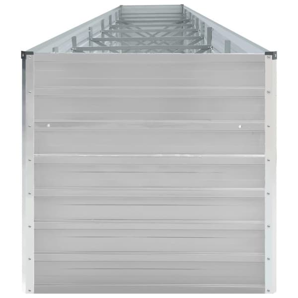 vidaXL Høybed galvanisert stål 600x80x45 cm grå